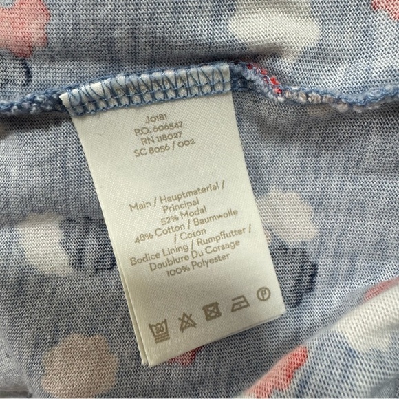 Boden Emory Jersey Dress Short Sleeve Blue Printed - Picture 4 of 7